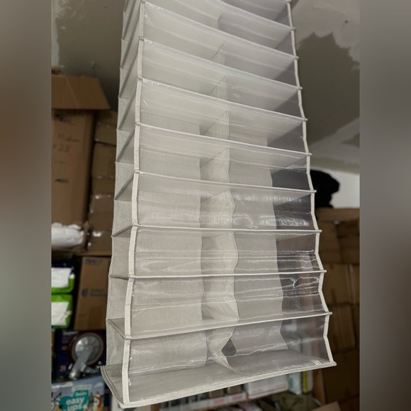 Brightroom Gray Hanging Shoe Organizer Closet Hanging Light Gray 22 Packets - Picture 5 of 10